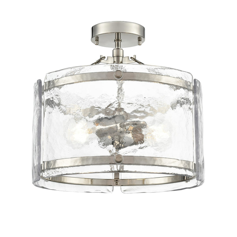 Millennium 47002-PN Two Light Semi-Flush Mount, Polished Nickel