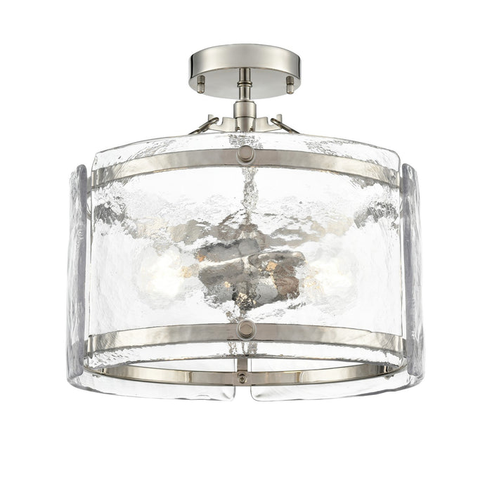 Millennium 47002-PN Two Light Semi-Flush Mount, Polished Nickel