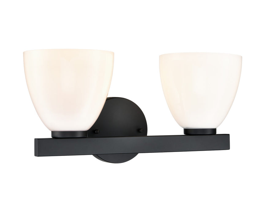 Millennium 49002-MB Two Light Vanity, Matte Black