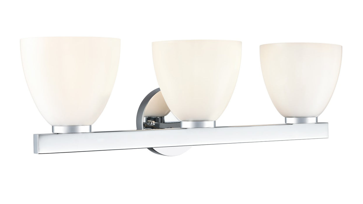 Millennium 49003-CH Three Light Vanity, Polished Chrome