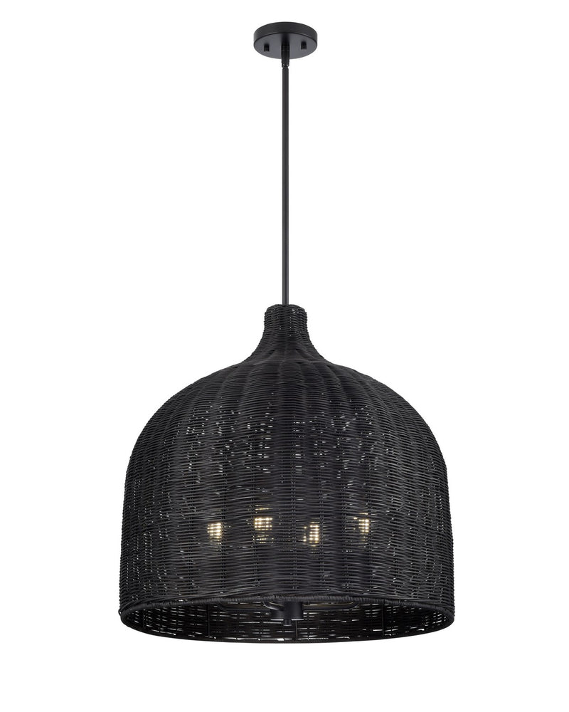 Millennium 9027-MB Four Light Pendant, Matte Black