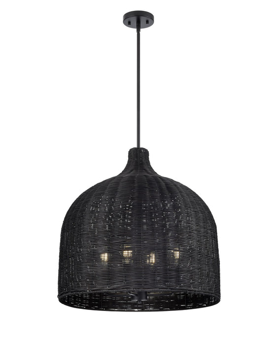 Millennium 9027-MB Four Light Pendant, Matte Black