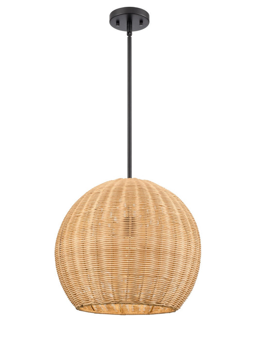 Millennium 9028-NAT One Light Pendant, Matte Black