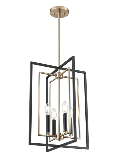 Millennium 91704-MB/MG Four Light Pendant, Matte Black