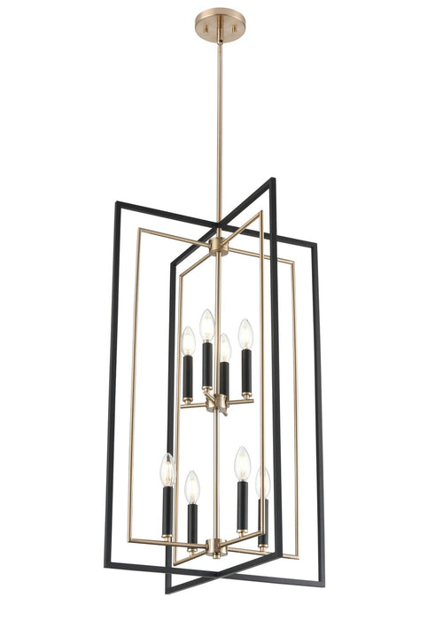 Millennium 91708-MB/MG Eight Light Pendant, Matte Black
