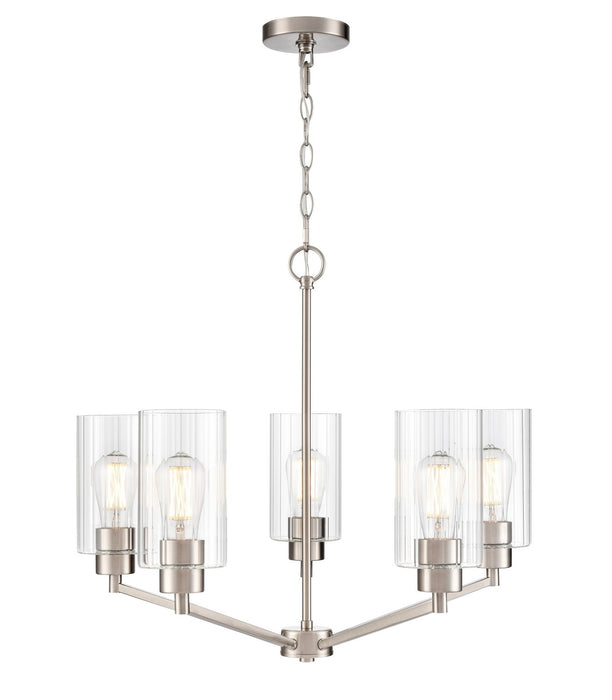 Millennium 9515-BN Five Light Chandelier, Brushed Nickel