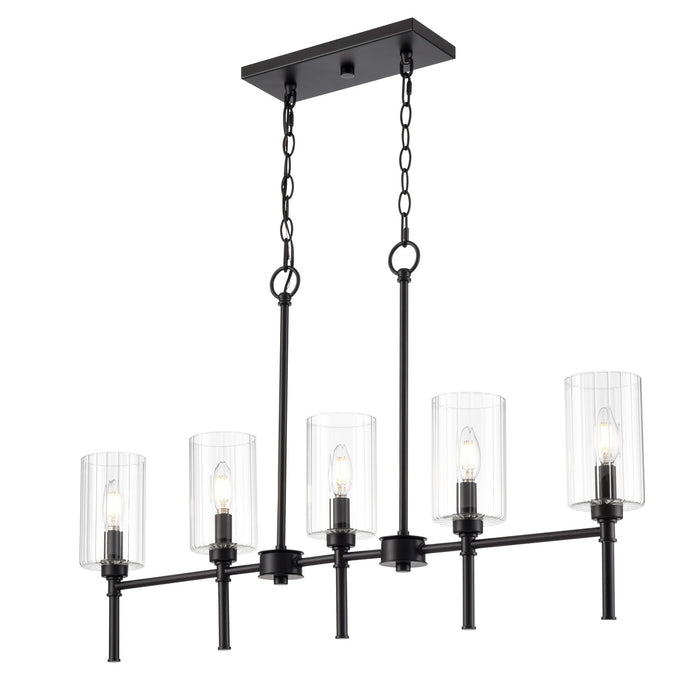 Millennium 9925-MB Five Light Chandelier, Matte Black