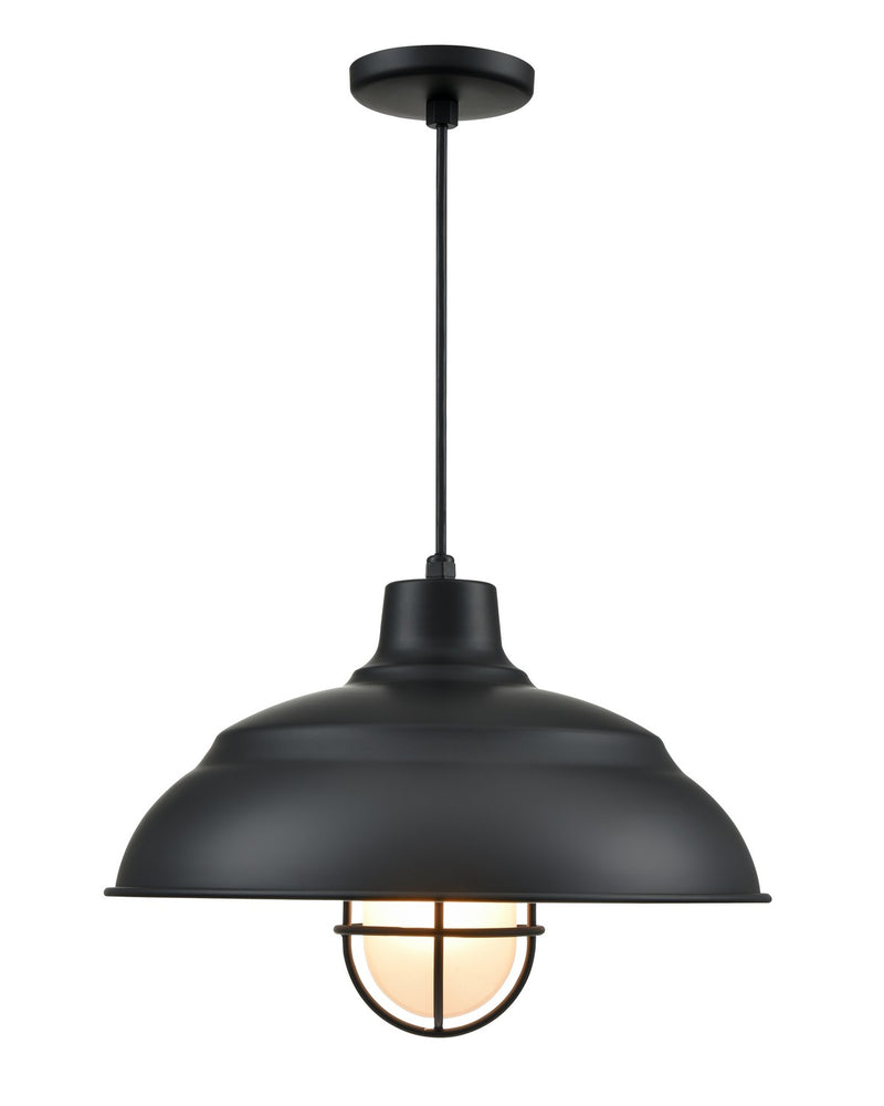 Millennium RWHCGC17-SB One Light Warehouse Shade, Satin Black
