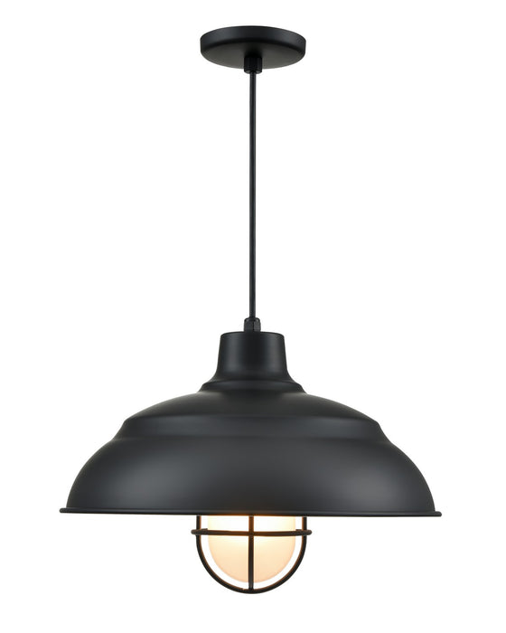 Millennium RWHCGC17-SB One Light Warehouse Shade, Satin Black