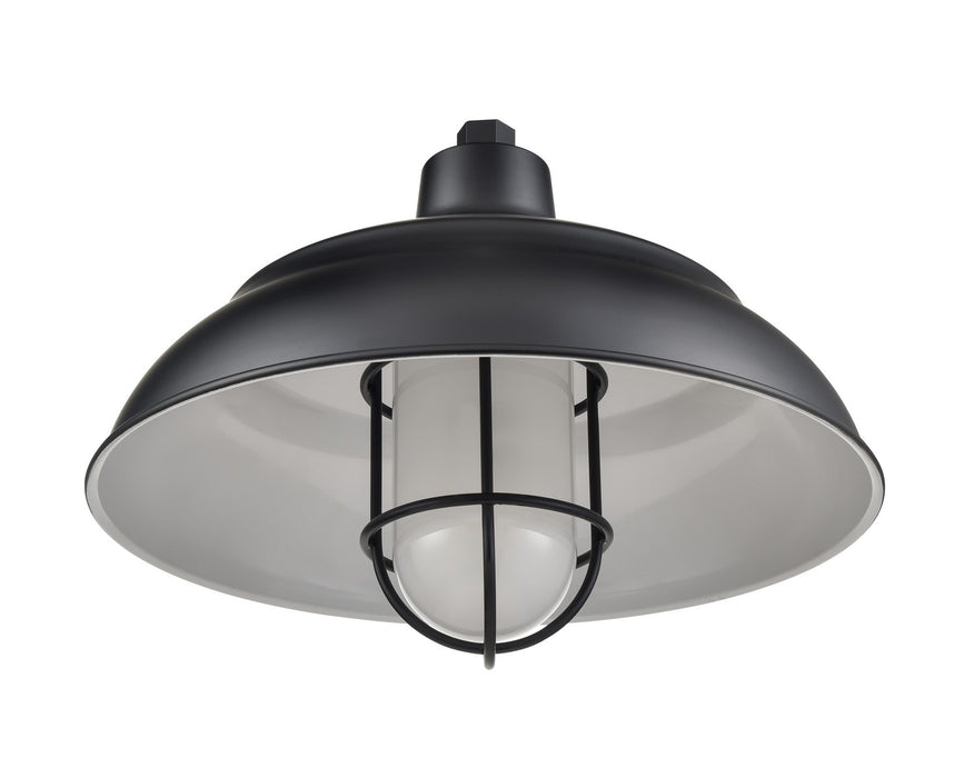 Millennium RWHCGS17-SB One Light Warehouse Shade, Satin Black