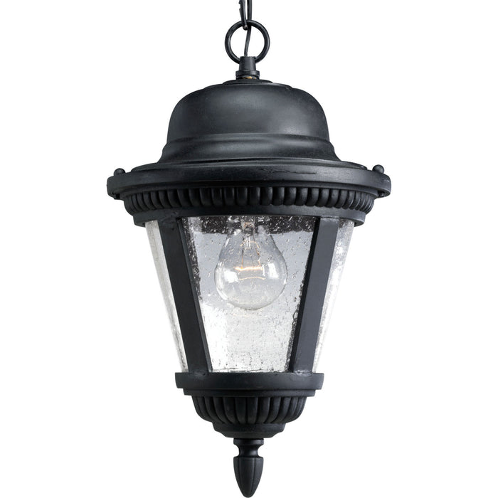 Progress Lighting P5530-31 One Light Hanging Lantern, Textured Black
