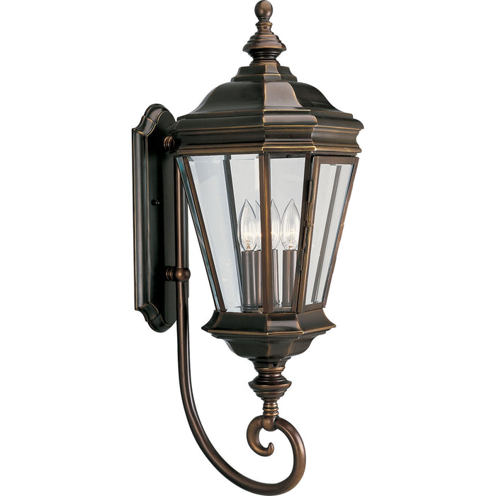 Progress Lighting P5672-108 Three Light Large Wall Lantern, Oil Rubbed Bronze