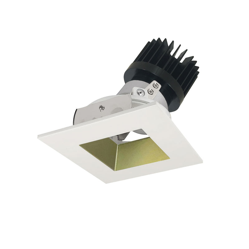 Nora Lighting NIO-4SDSQCDXCHMPW/HL LED Reflector, Champagne Haze Reflector / Matte Powder White Flange