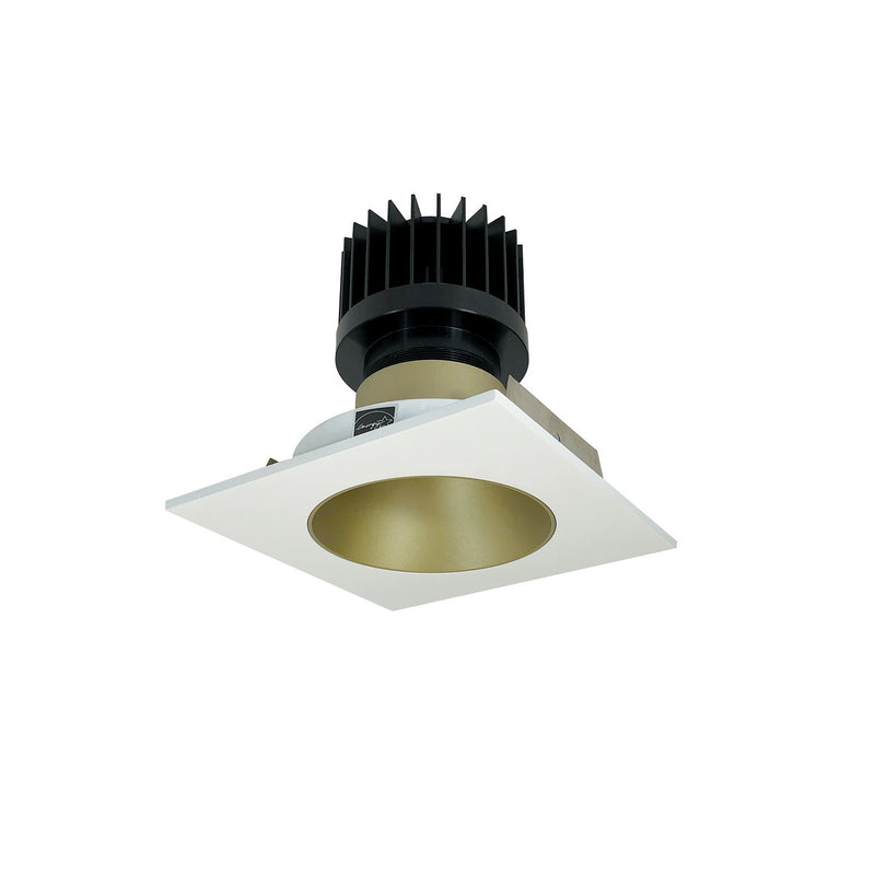 Nora Lighting NIO-4SNDCCDXCHMPW/HL LED Reflector, Champagne Haze Reflector / Matte Powder White Flange