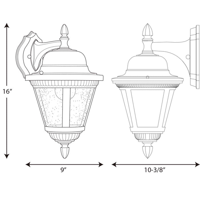 Progress Lighting P5863-30 One Light Wall Lantern, White