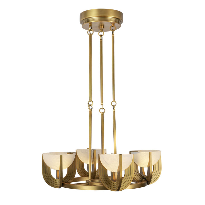 Alora CH362423VBAR-UNV LED Chandelier, Vintage Brass/Alabaster