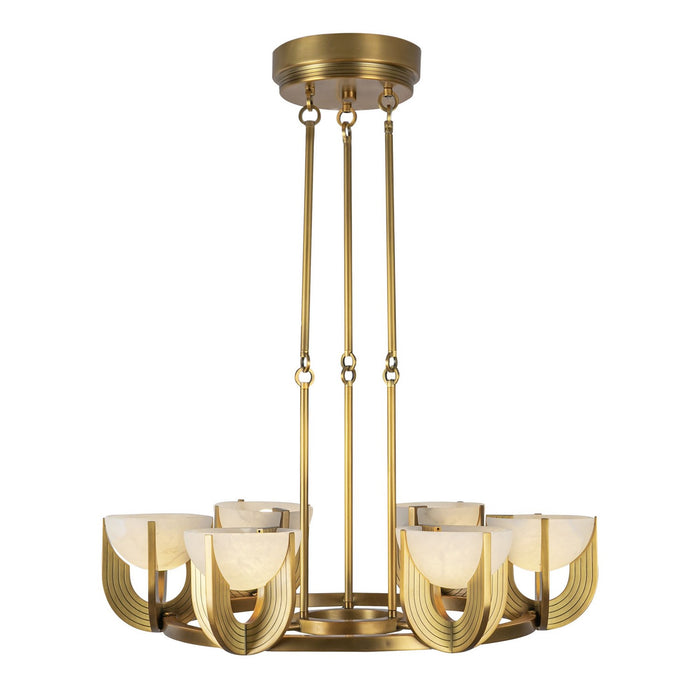 Alora CH362627VBAR-UNV LED Chandelier, Vintage Brass/Alabaster