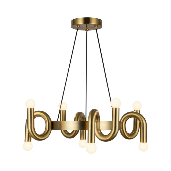 Alora CH420823BG Eight Light Chandelier, Brushed Gold