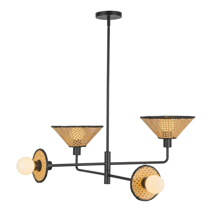 Alora CH432438MB Four Light Chandelier, Matte Black