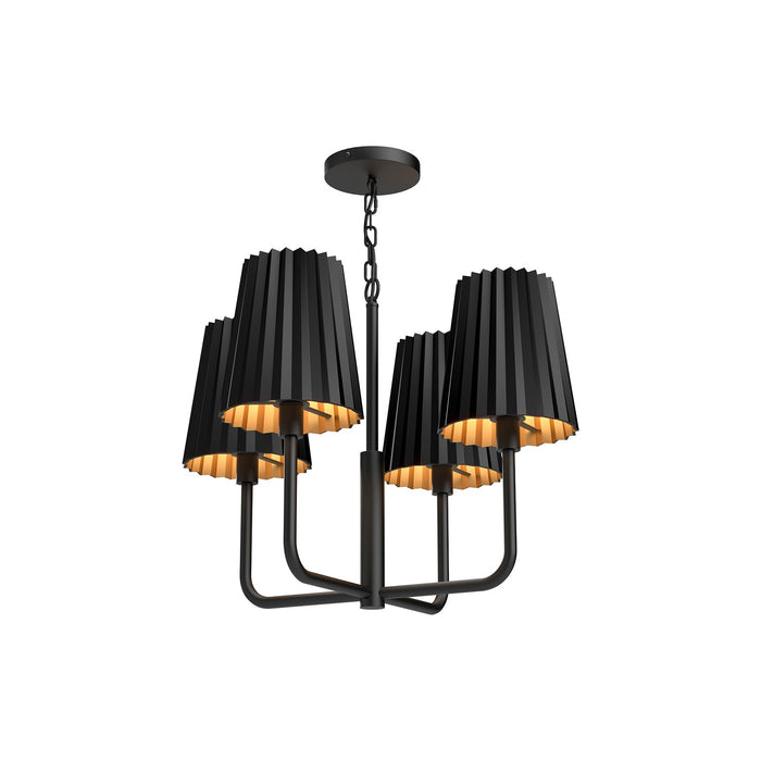 Alora CH528423MB Four Light Chandelier, Matte Black
