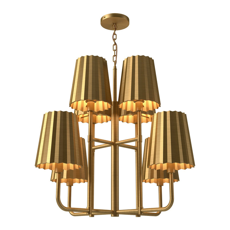 Alora CH528830AG Eight Light Chandelier, Aged Gold