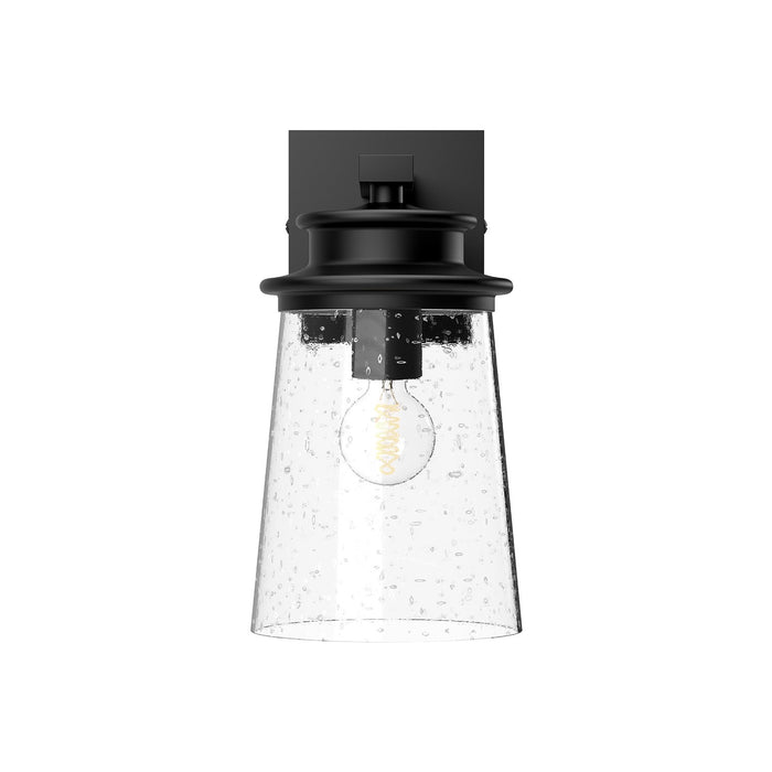 Alora EW533006BKCB One Light Exterior Wall Mount, Clear Bubble Glass/Textured Black