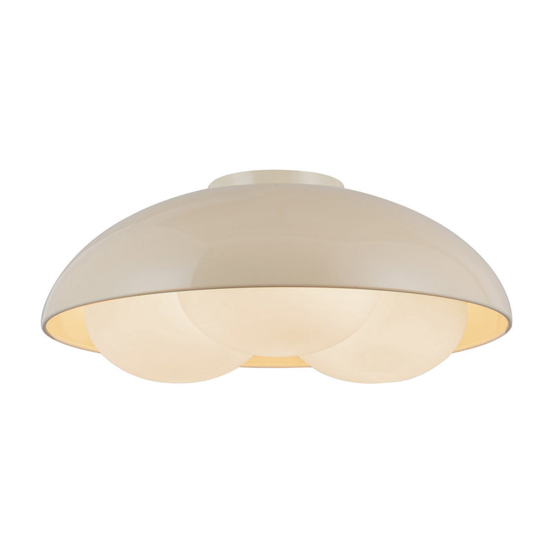 Alora FM495316PWOP Three Light Flush Mount, Pearl White/Opal Glass