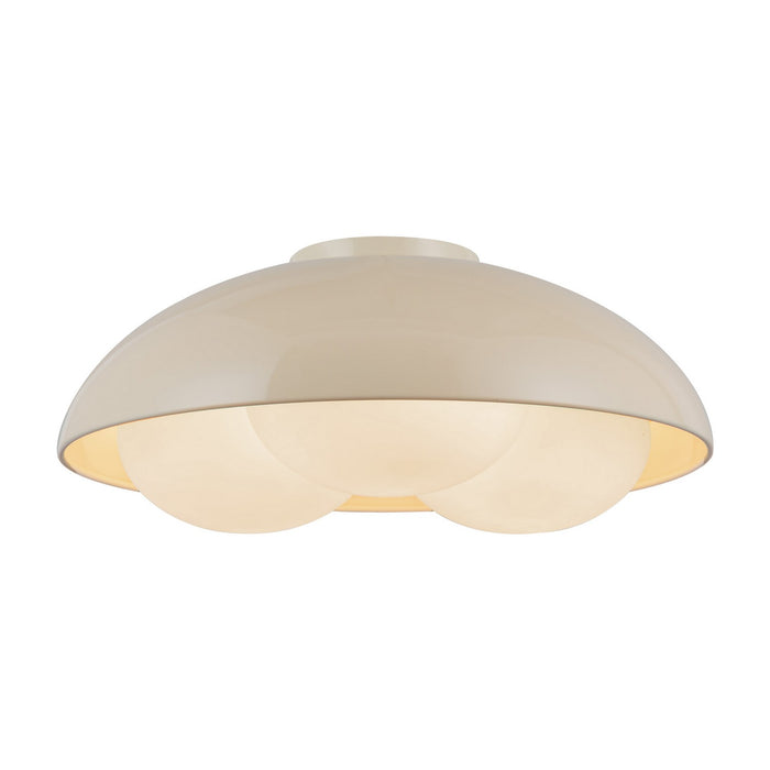 Alora FM495316PWOP Three Light Flush Mount, Pearl White/Opal Glass