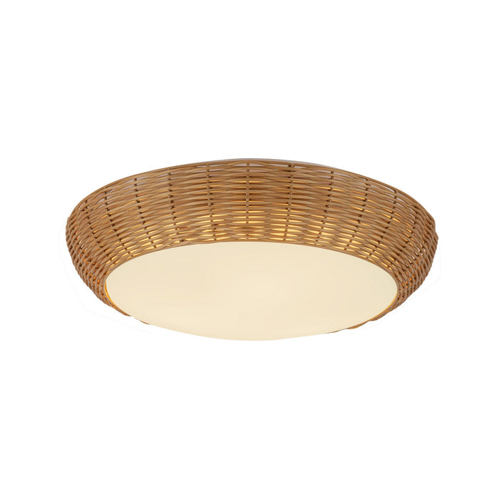 Alora FM511217RA Three Light Flush Mount, Rattan
