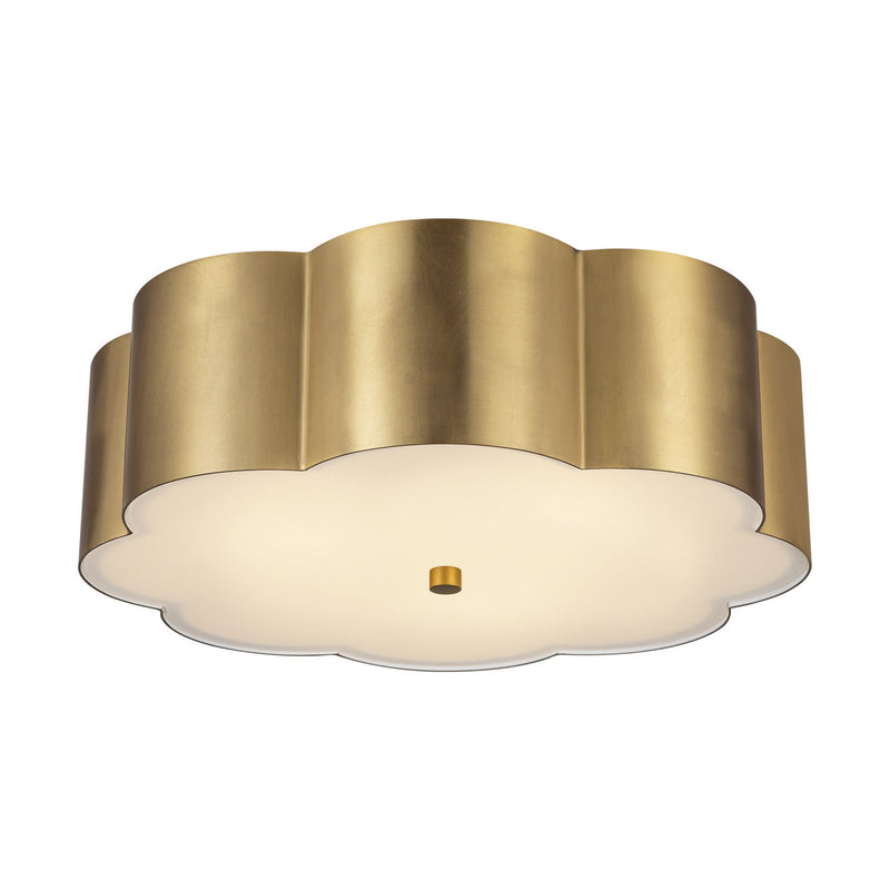 Alora FM603314BG Three Light Flush Mount, Brushed Gold