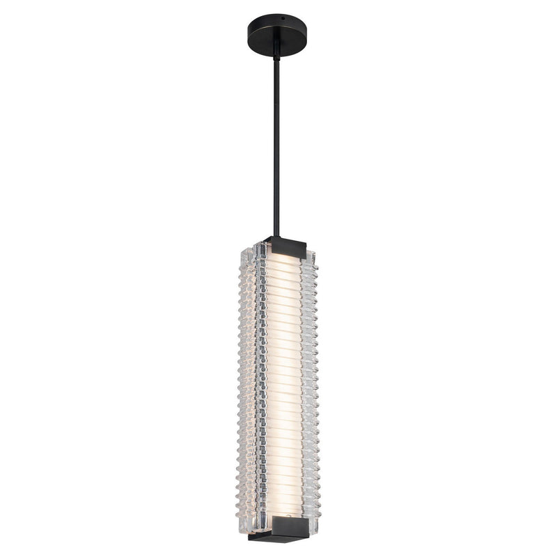 Alora PD374624UBCR-UNV LED Pendant, Urban Bronze/Ribbed Glass