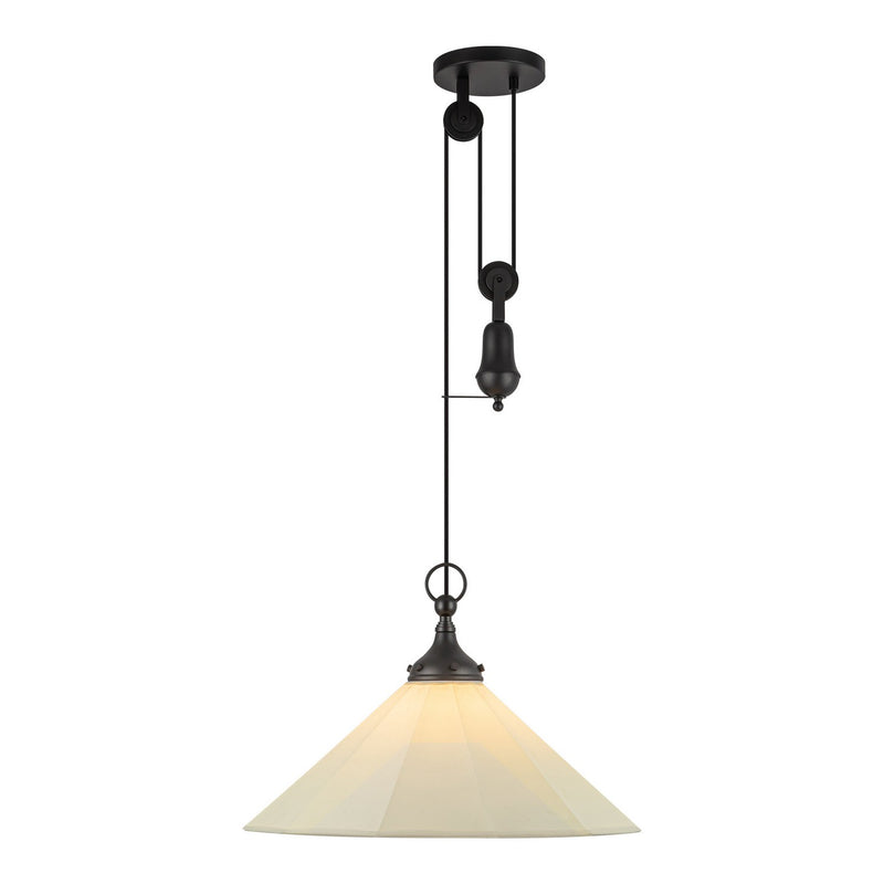 Alora PD447120MBWL One Light Pendant, Matte Black/White Linen