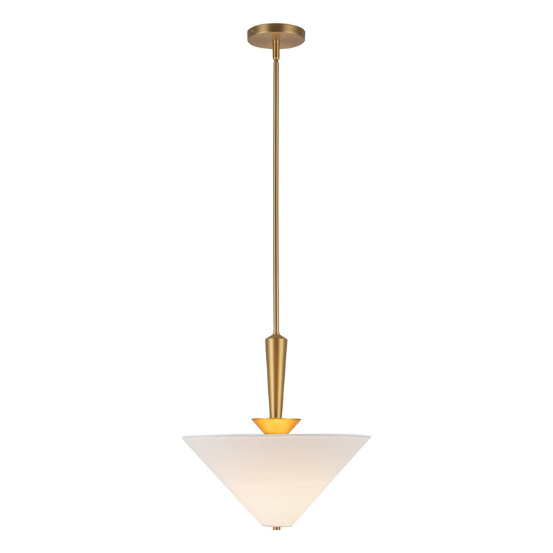 Alora PD497016BGWL One Light Pendant, Brushed Gold/White Linen