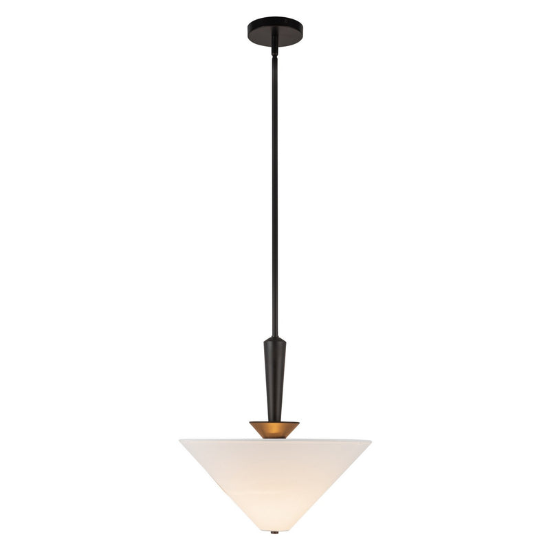 Alora PD497016MBWL One Light Pendant, Matte Black/White Linen
