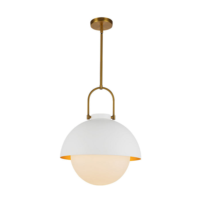 Alora PD507216WHOP One Light Pendant, White/Opal Glass