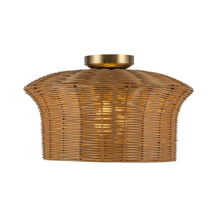 Alora SF641016BG One Light Semi-Flush Mount, Brushed Gold