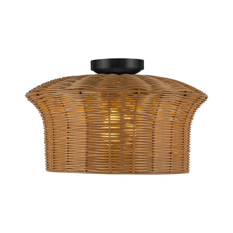 Alora SF641016MB One Light Semi-Flush Mount, Matte Black