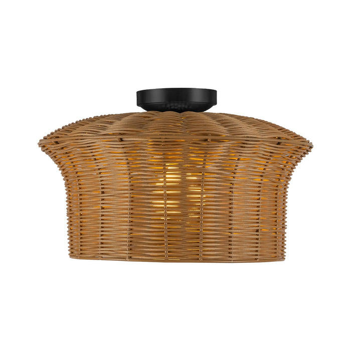 Alora SF641016MB One Light Semi-Flush Mount, Matte Black