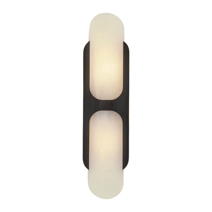 Alora WV357217UBAR Two Light Wall Vanity, Urban Bronze/Alabaster