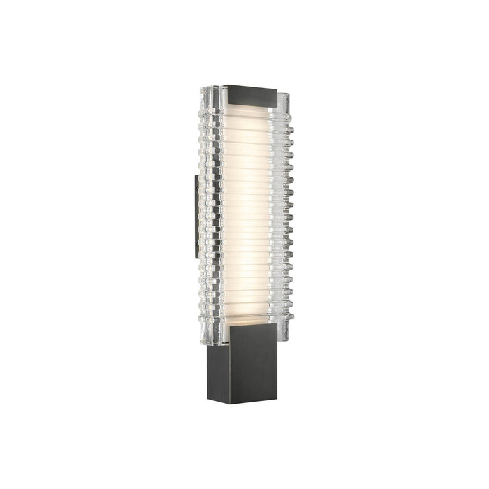 Alora WV374118UBCR LED Wall Vanity, Urban Bronze/Ribbed Glass