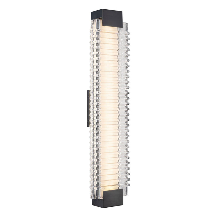 Alora WV374225UBCR LED Wall Vanity, Urban Bronze/Ribbed Glass