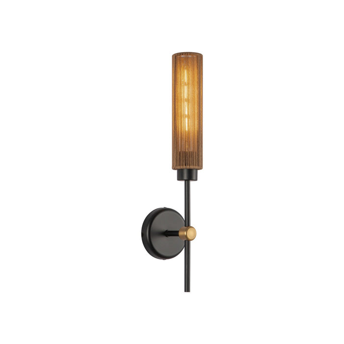 Alora WV491120MBTJ One Light Vanity, Matte Black/Tan Jute