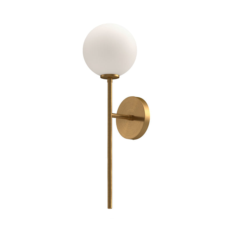 Alora WV549101AGOP One Light Wall Sconce, Aged Gold/Opal Matte Glass