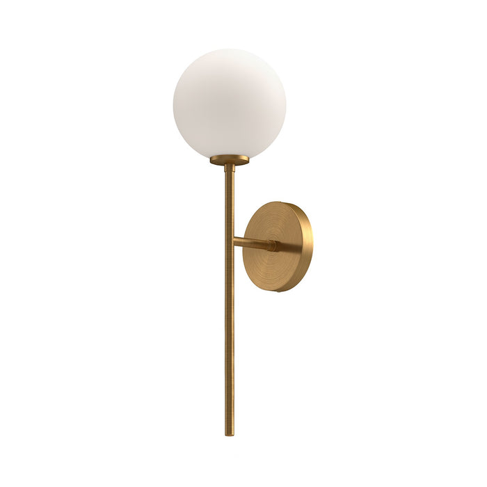 Alora WV549101AGOP One Light Wall Sconce, Aged Gold/Opal Matte Glass