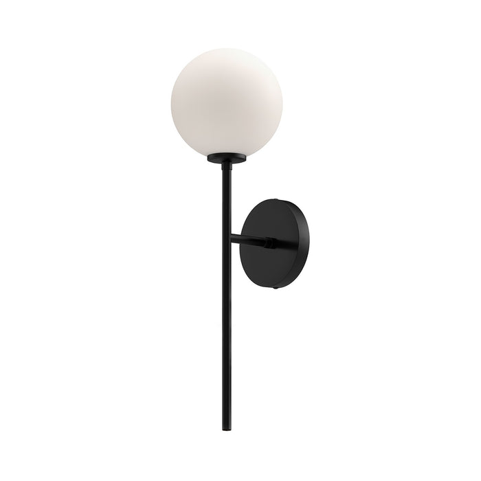 Alora WV549101MBOP One Light Wall Sconce, Matte Black/Opal Matte Glass
