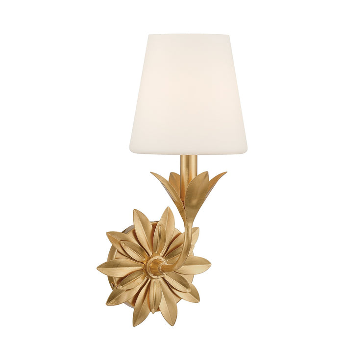 Crystorama 571-OP-GA One Light Wall Sconce, Antique Gold