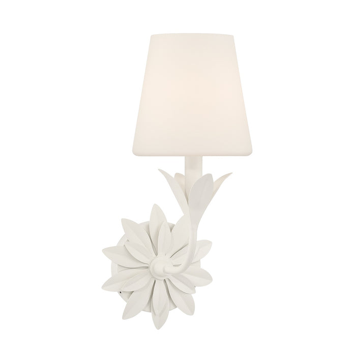 Crystorama 571-OP-MT One Light Wall Sconce, Matte White