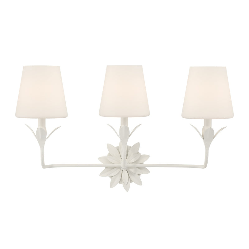 Crystorama 573-OP-MT Three Light Bath, Matte White