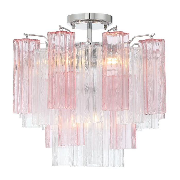 Crystorama ADD-300-CH-SP_CEILING Four Light Semi Flush Mount, Polished Chrome