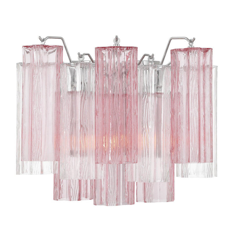 Crystorama ADD-302-CH-SP Two Light Wall Sconce, Polished Chrome
